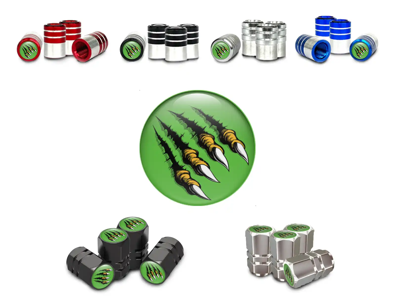 Tyre Valve Caps Bicycle Racing Design Style